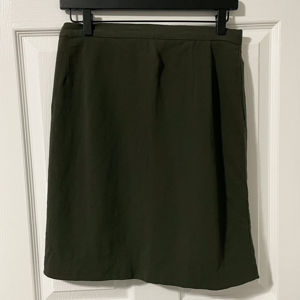 Giorgio Armani Green Skirt with Slit - size 12